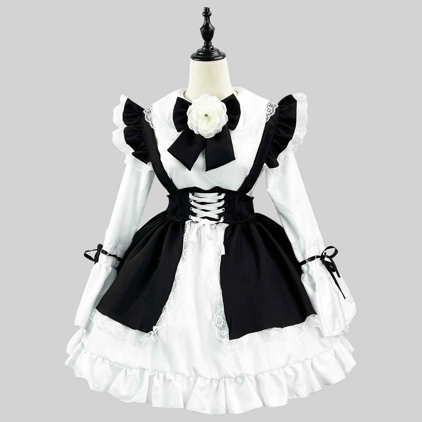 Vintage Gothic Lolita Maid Dress Damen Japanese Kawaii Cosplay Kostüm 24