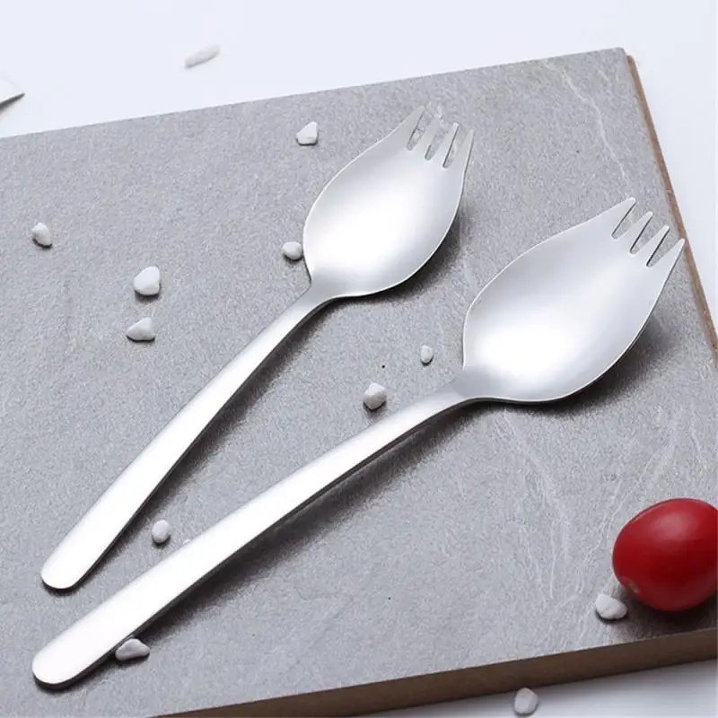 Fruit Fork Cartoon Kids Cake Fruit Toothpick Stainless Steel Fork Multi-Function Bento Lunch Bento Accessories Party Spork 1pc fruit fork food picks food toothpicks