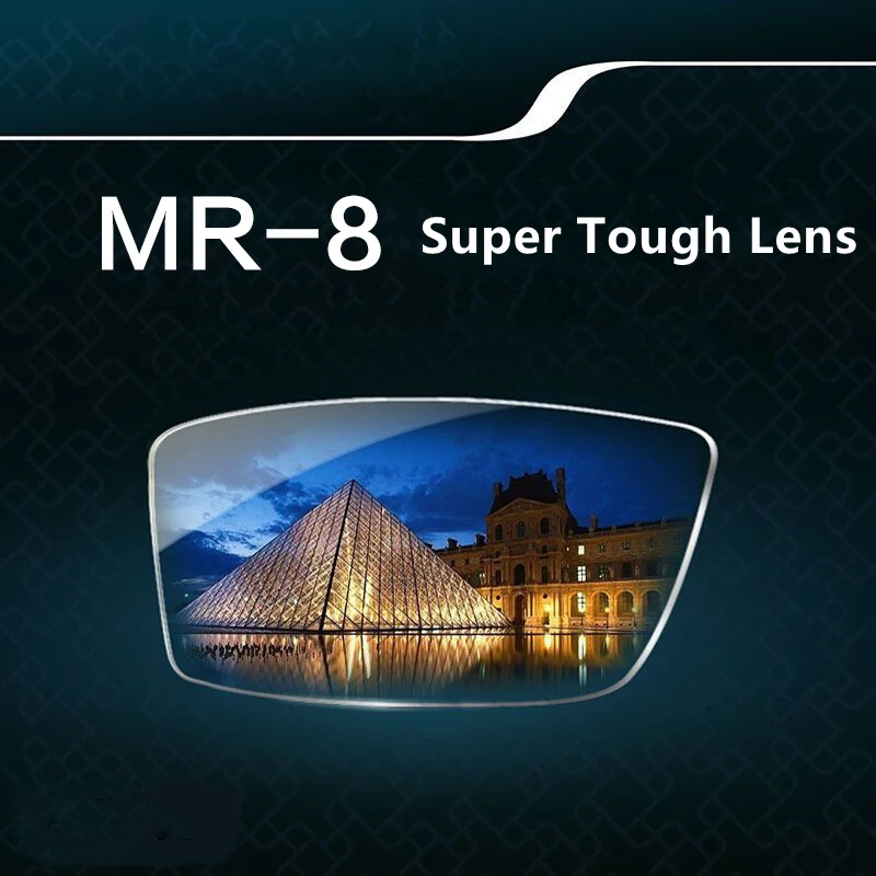 MOMOJA 1.61 MR-8 Ultra-Tough Lens High-Definition Wear-Resistant Anti-Ultraviolet Anti-Blue Light Lens For Rimless Glasses