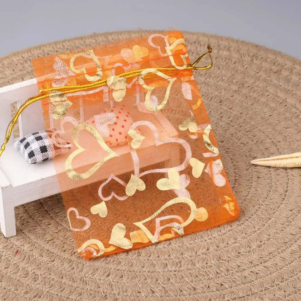 100 stuks organza zakjes, 100 x 11,72 inch bruiloft gunstzakjes met trekkoord, gemengde kleur satijn trekkoord organza zakje geschenkzakjes voor feest, sieraden, Kerstmis, festival, badkamer zeep