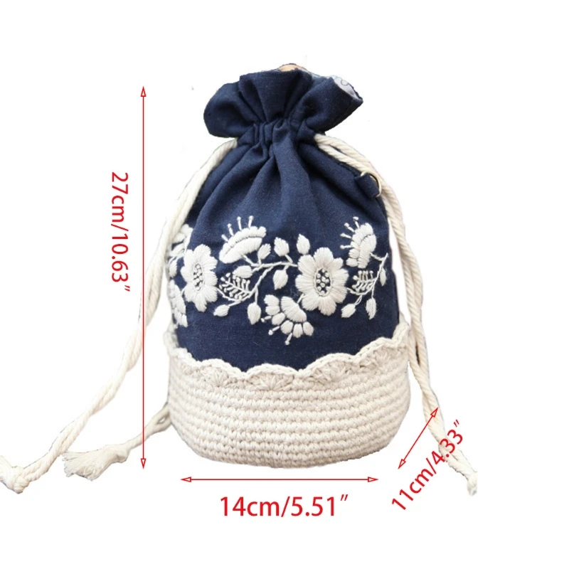 DIY Embroidery Flower Tree Purse Women Bag Needlework Sewing for Cross Stitch Chinese Coin Purses