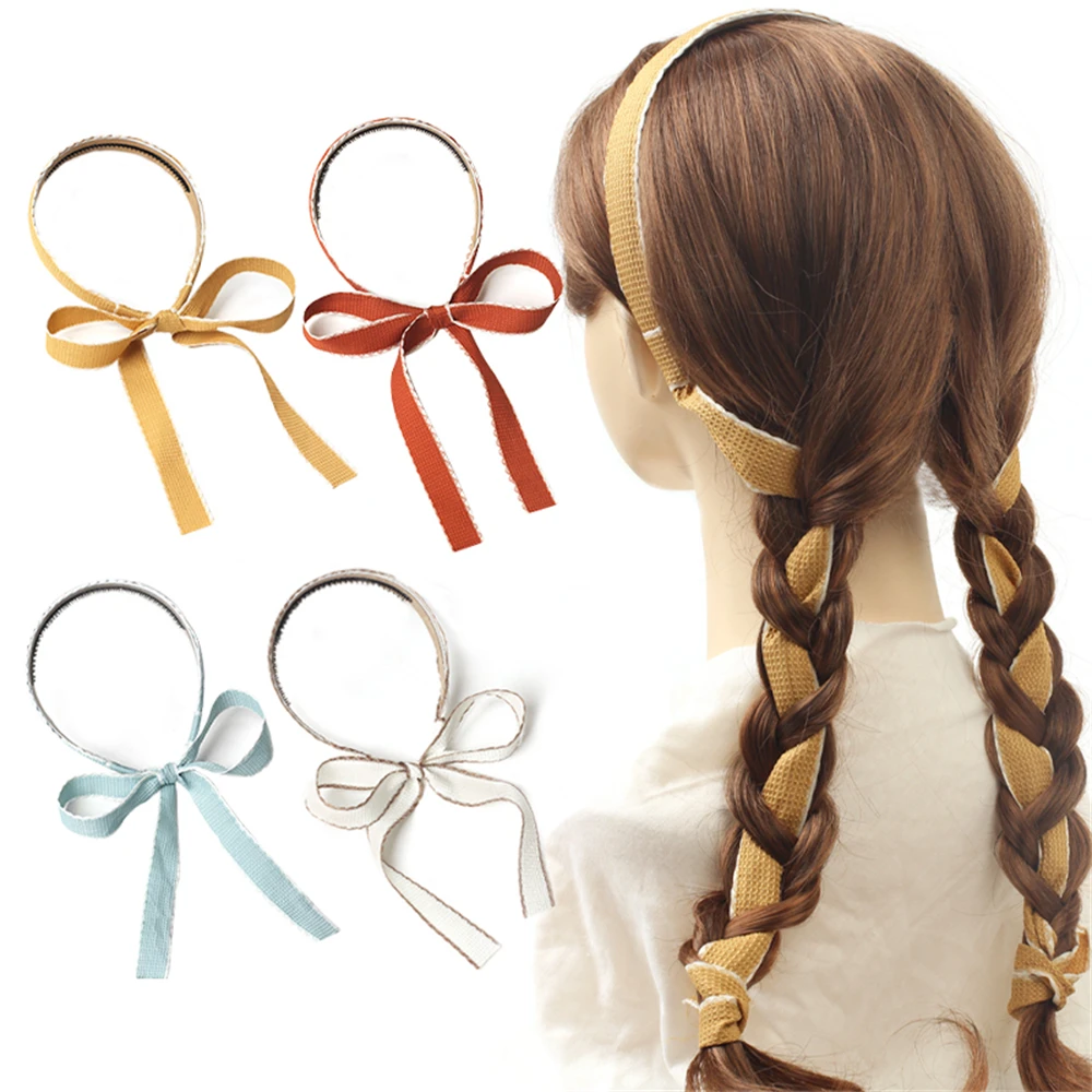 Fashion Handmade Hair Hoop Cloth Bowknot Hair Bands DIY Headdress Headband Girls Hairband Female Hair Accessories For Women