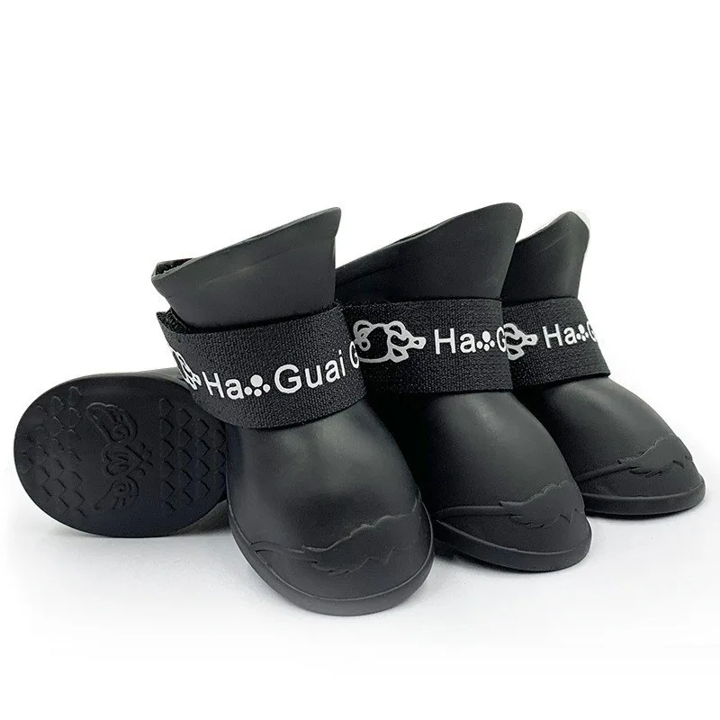 ตัวเลือกสินค้า รองเท้ากันน้ำสัตว์เลี้ยง 4 คู่ ใส่สบาย ป้องกันฝนและน้ำ