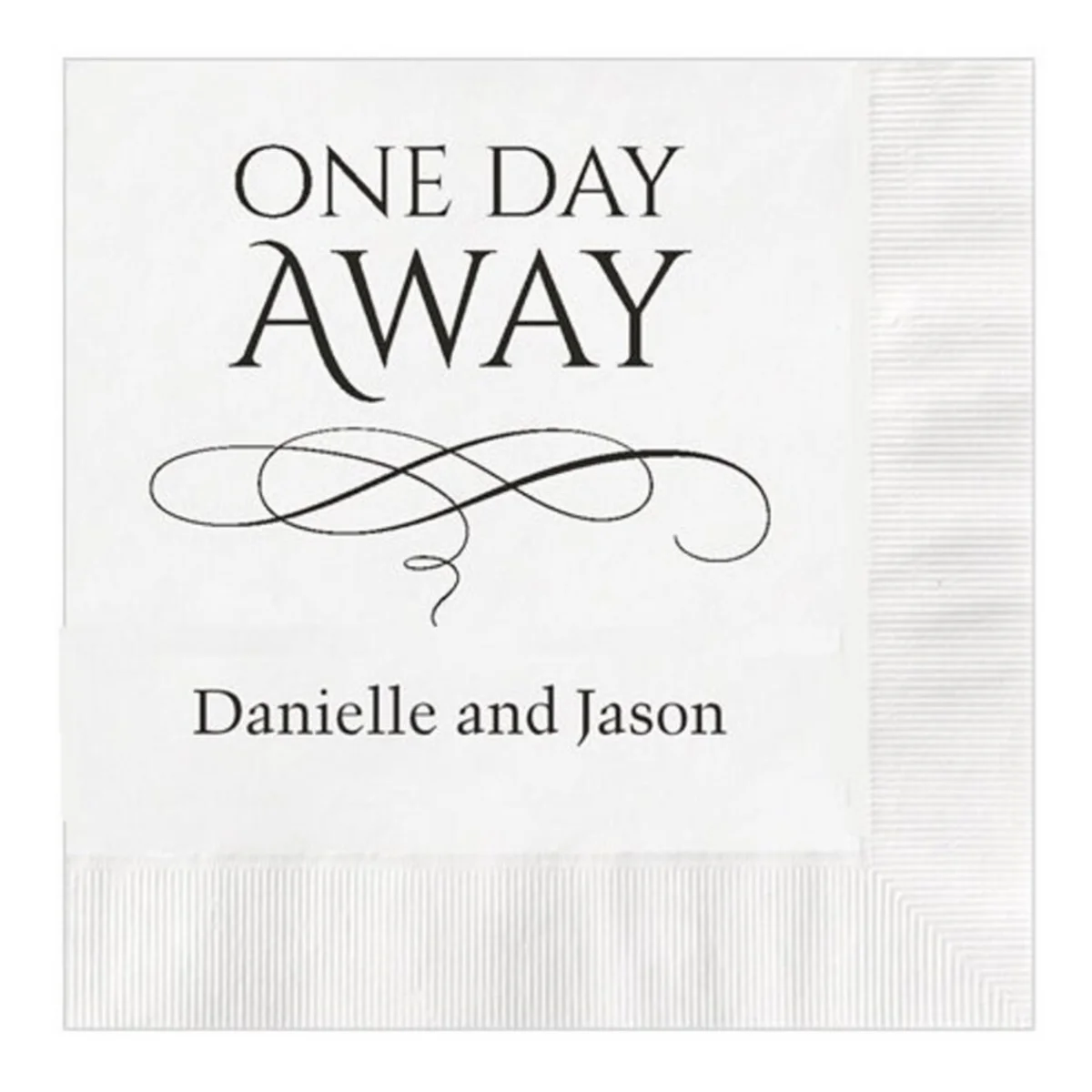 

50pcs One Day Away Rehearsal Dinner Wedding Napkins Personalized Napkins Modern