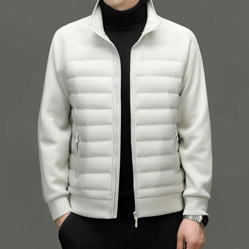 thumbnail image 1 of Ropa de diseñador para hombre, chaqueta de plumón de pato con cuello alto y relleno para hombre, chaqueta de invierno ligera para hombre, abrigo cálido para hombre, 1 of 4