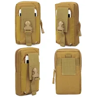 Men Tactical Molle Pouch Belt Waist Pack Bag Phone Pocket EDC Tools Fanny Pack Running Pouch Travel Camping Hunting Soft Back 2