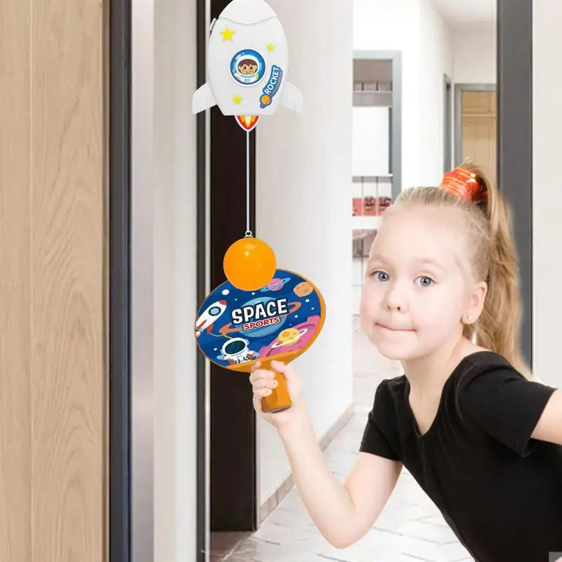 Ensemble d'entraînement de ping-pong pour enfants, astronome suspendu, jeux d'entraînement de tennis de table, jouet de jeu d'interaction parent-enfant