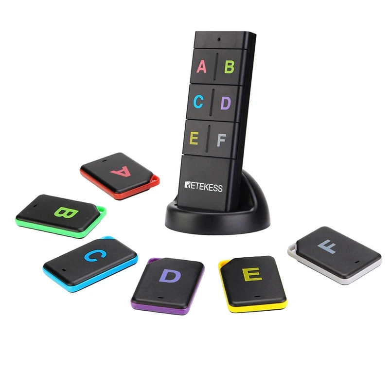 The Newretekess Wireless Key Finder RF Key Locator Pet Wallet Tracker Remote Control 1 RF Transmitter 6 Receiver For Camping