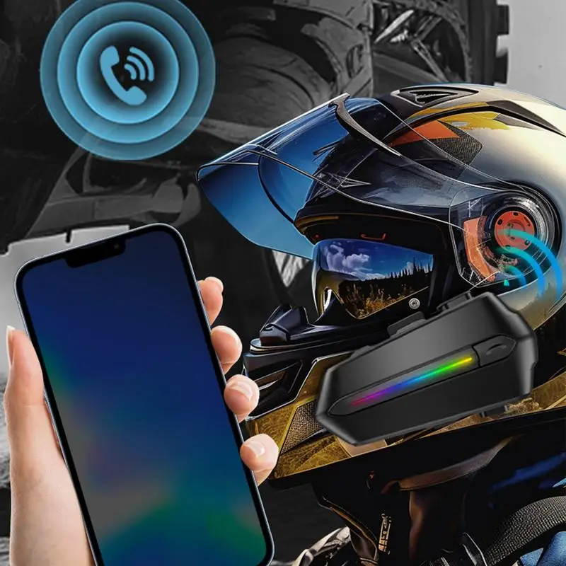 

Motorcycle Helmet Headset Bluetooths Helmet Intercom Headset Wireless Hands Free Quick Charging Type C Earphone MP3 Music Player