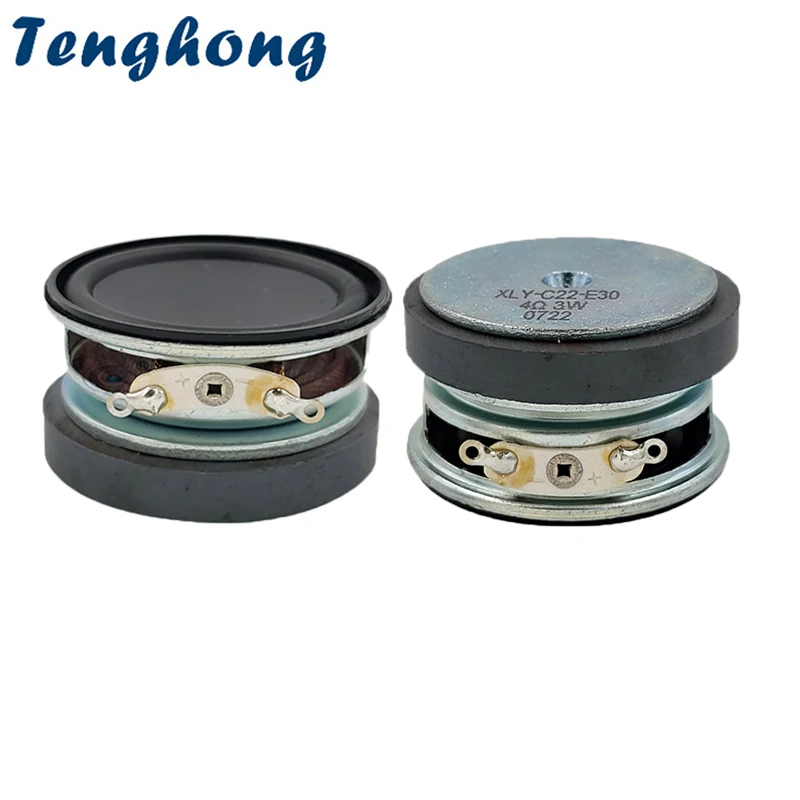 Tenghong 2pcs 40MM 4 Ohm 3W Full Range Speakers Unit Waterproof Bass Loudspeaker 1.5 Inch For Home Theater Audio Sound Music DIY