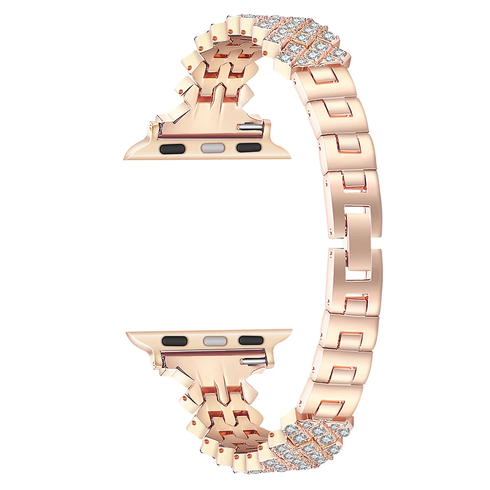 Metal Diamond Strap for Apple Watch Ultra 8 7 49mm 45mm 41mm 6 5 4 SE 44mm 40mm Luxury Ladies Wristband iWatch 3 42mm 38mm Band