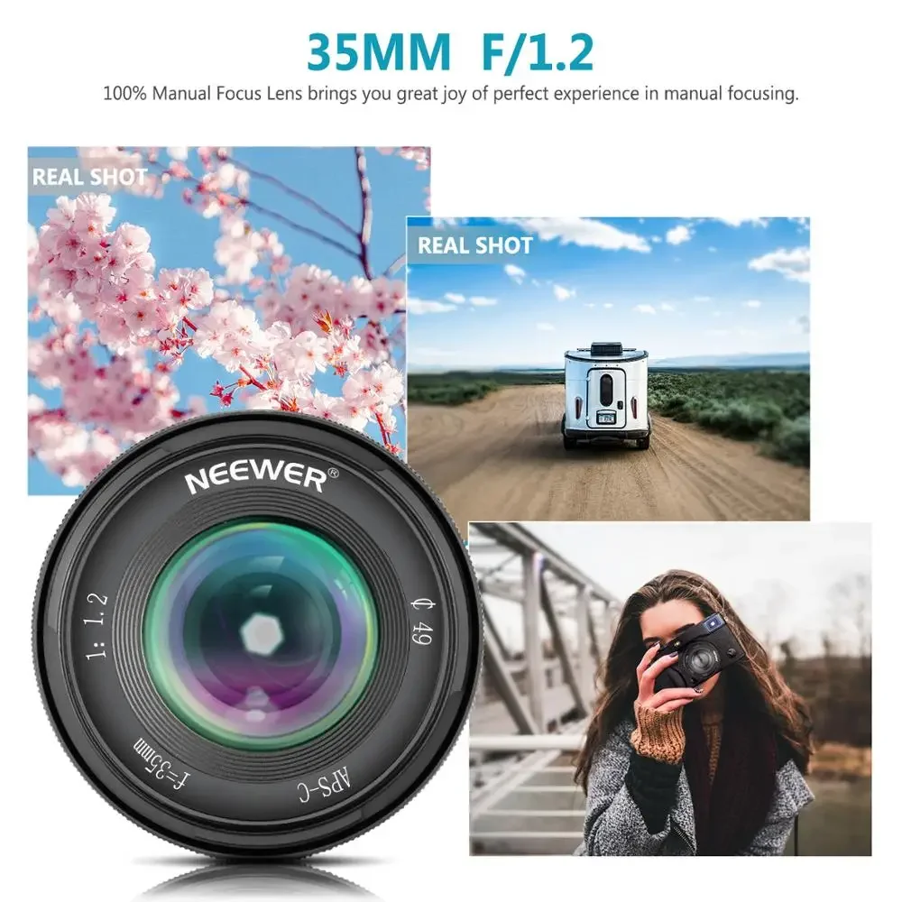 니워 35mm F1.2 대구경 프라임 APS-C 알루미늄 렌즈 (후지 X 마운트 미러리스 카메라 X-A1 X-A10 X-A2 X-A3 X-AT X-M1 용)