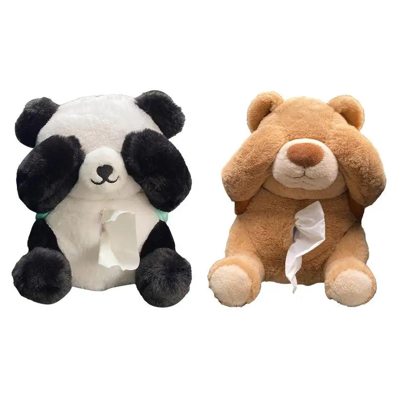 

Автомобильный бумажный контейнер, держатель для салфеток, коробка для салфеток, милая мультяшная плюшевая коробка для салфеток с животными, автоматическое сиденье, коробка для салфеток