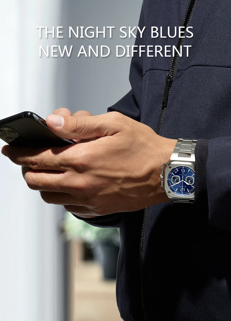 Specht & Sohne Quartz Relógios Masculinos Relógios Desportivos Impermeáveis Pulseira de Borracha Sapphire Marca de Luxo Moda 50m - Image 3