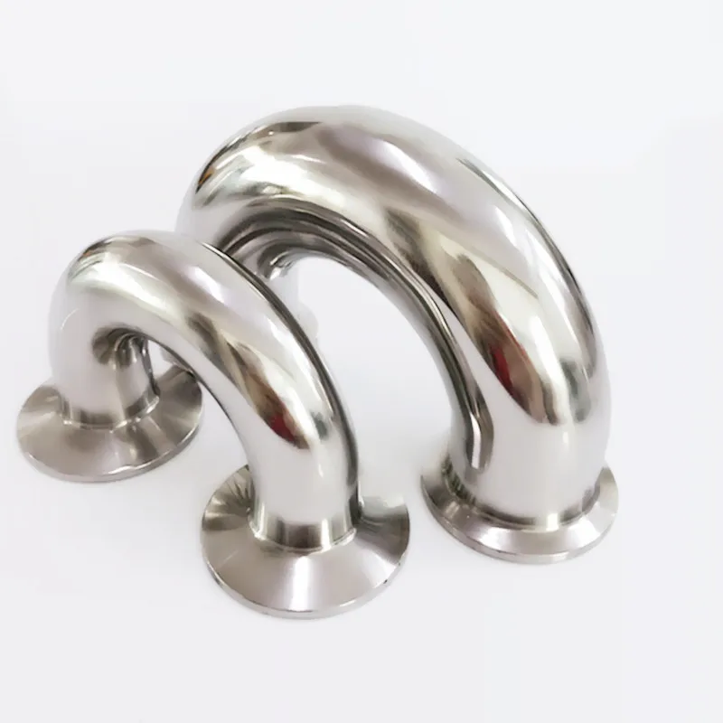 

Food Grade Tri Clamp 1.5"2" 304 Stainless Steel Ferrule Sanitary 180 Degree Elbow Bend Fitting Home Brew