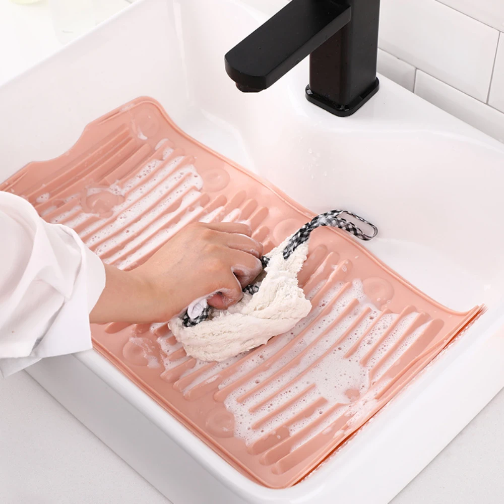 Laundry Board 1~5PCS Silicone Foldable Non-Slip Laundry Board Laundry Mat For Hand Washing Clothes Portable Cleaning Board