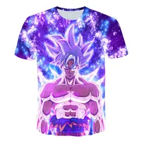 Japnan Anime Dragon Ball Z Top Kids Boy Print Short Sleeve O Neck T-shirt Tees Boys' Casual Clothes Tops Children Soft T-shirts 1