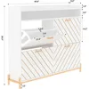 Shoe Cabinet for Entryway,Slim Hidden Shoe Cabinet Storage with 4 Flip Drawer,Large Shoe Rack Organizer Cabinet with Open Storag 2