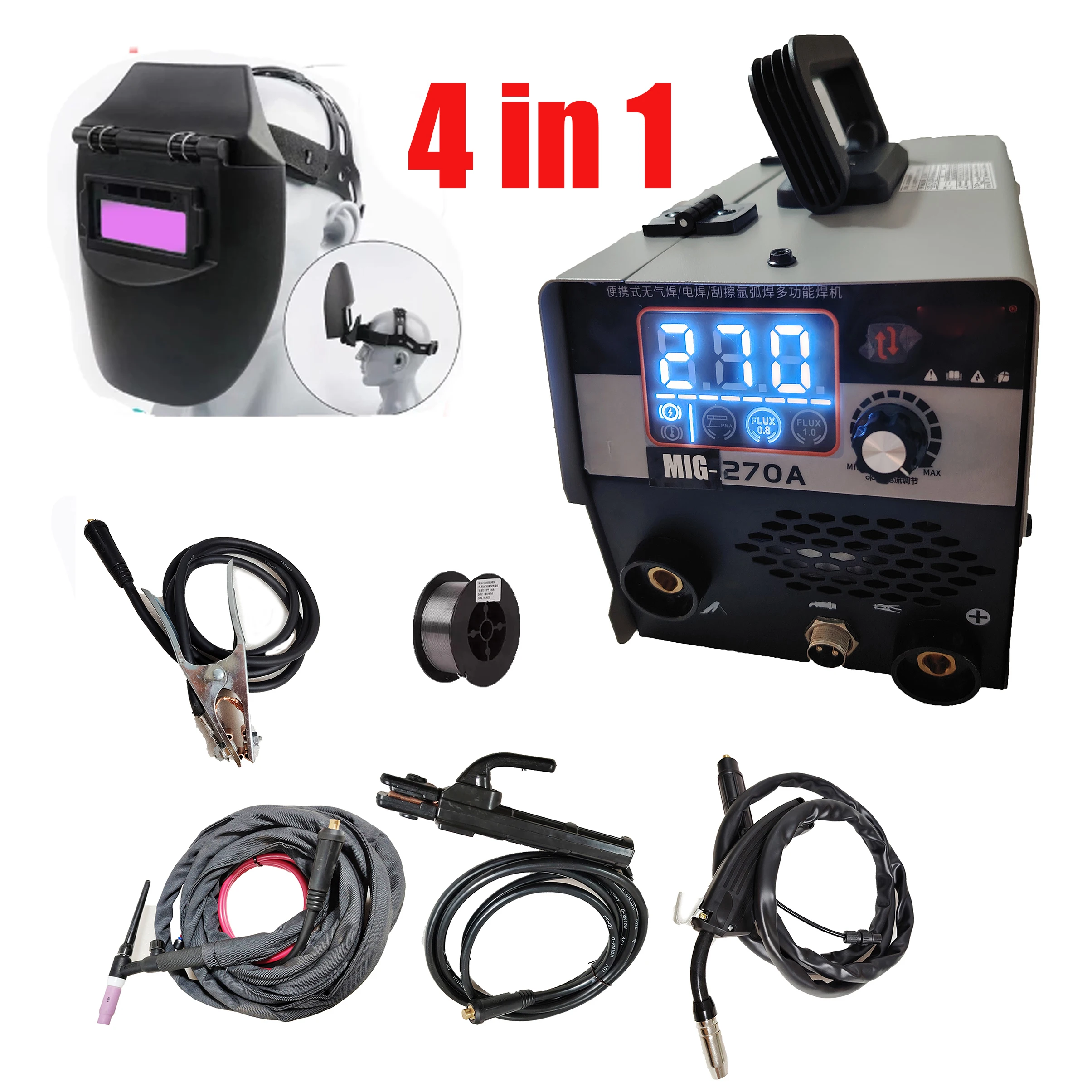 Semi-automatic welding machine 4 in 1 MIG TIG MMA Welder with MMA TIG Gasless MIG Welding