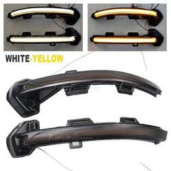 Dynamic LED Turn Signal Light Mirror Indicator Sequential Blinker (White - Yellow)