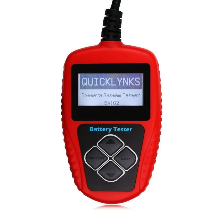 Quicklynks BA102 OBD2 오토바이 배터리 테스터, LCD 디스플레이, 12V 배터리 수명 분석, 무료 배송, 최고의 가격