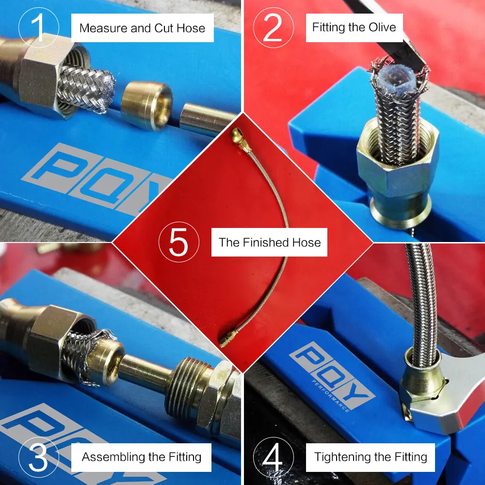 PQY Aluminum line separator Vise Jaw Protective Inserts Magnetized For AN Fittings With Magnetic Back PQY-SLV0304-01 aluminum hose fitting