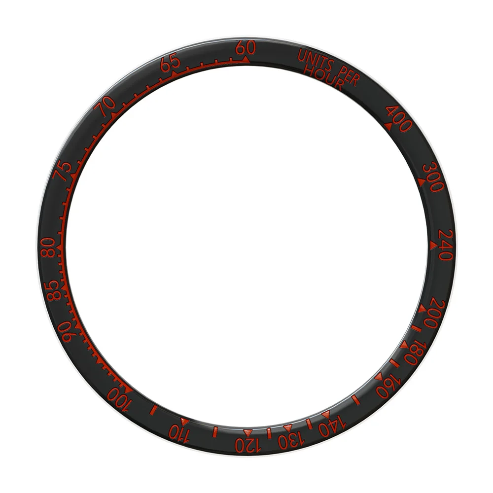 Stainless Steel Racing Speed Scale Watch Bezel Ring