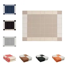 

Luxury Plaid H Blanket Brand Cashmere Blend Crochet Sofa Cover Soft Wool Portable Warm Scarf Shawl Fleece Knitted Throw Blankets