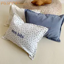 

Newborn Baby Pillow Soft Comfortable Cotton Simple Floral Print Pillow Children Napping Backrest Pillow Four Seasons New Hot