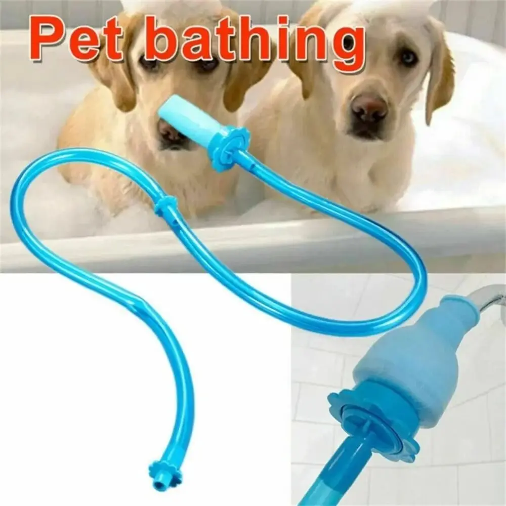 

Silicone Splash Shower Hose Portable Bath Tools Blue Multi-Purpose Hose Washing Shower Kit Faucet Attachment Pet