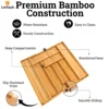 Bamboo Drawer Organizer, Expandable and Adjustable Utensil Drawer Organizer, for Utensils, Cutlery, Silverware, Flatware, Knives 5