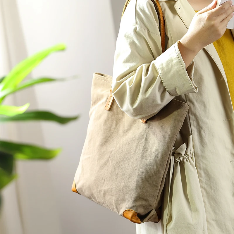 

Simple vintage high quality canvas women's tote bag fashion outdoor shopping shoulder bag designer casual large capacity handbag