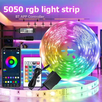 GREATWALL IR44K 5050 LED strip 32.8f/16.4 feet Halloween Christmas decoration DC LED neon light RGB flexible light configuration 2