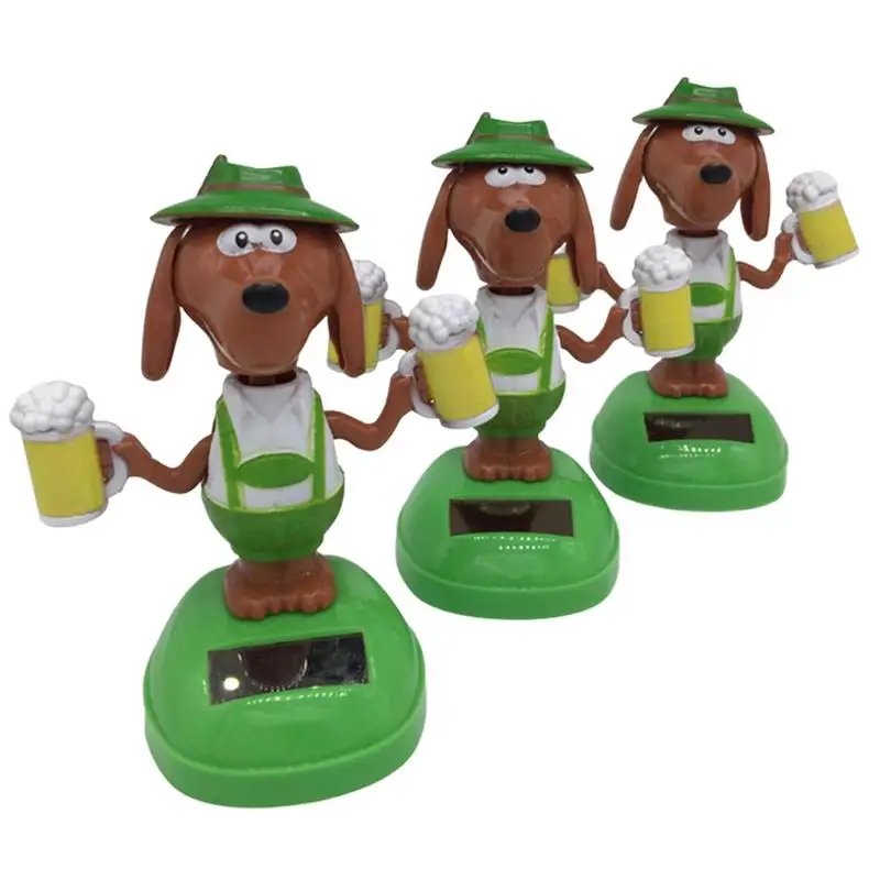

Solar Powered Dancing Dog car dog pendants Bobble Head Toy auto decorations Solar Dashboard Doll for Car & office dog deacors