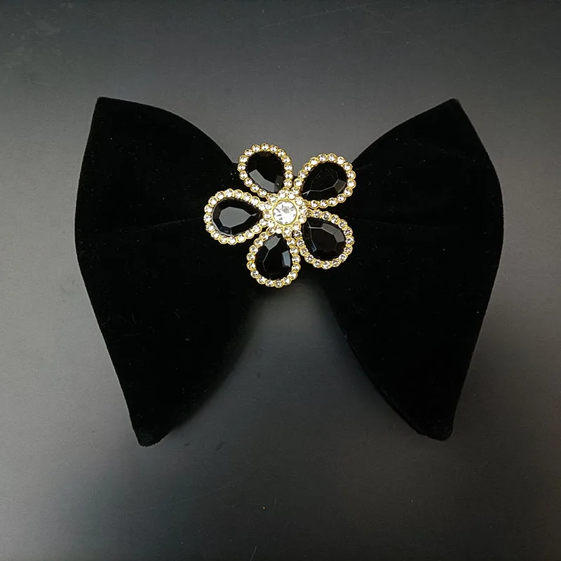 Vintage Samt Strass Fliege handgemachte Schmuck High-End Französisch britische Herren formelle Kleidung Hemd Zubehör Hochzeit Bowtes – Detail 11