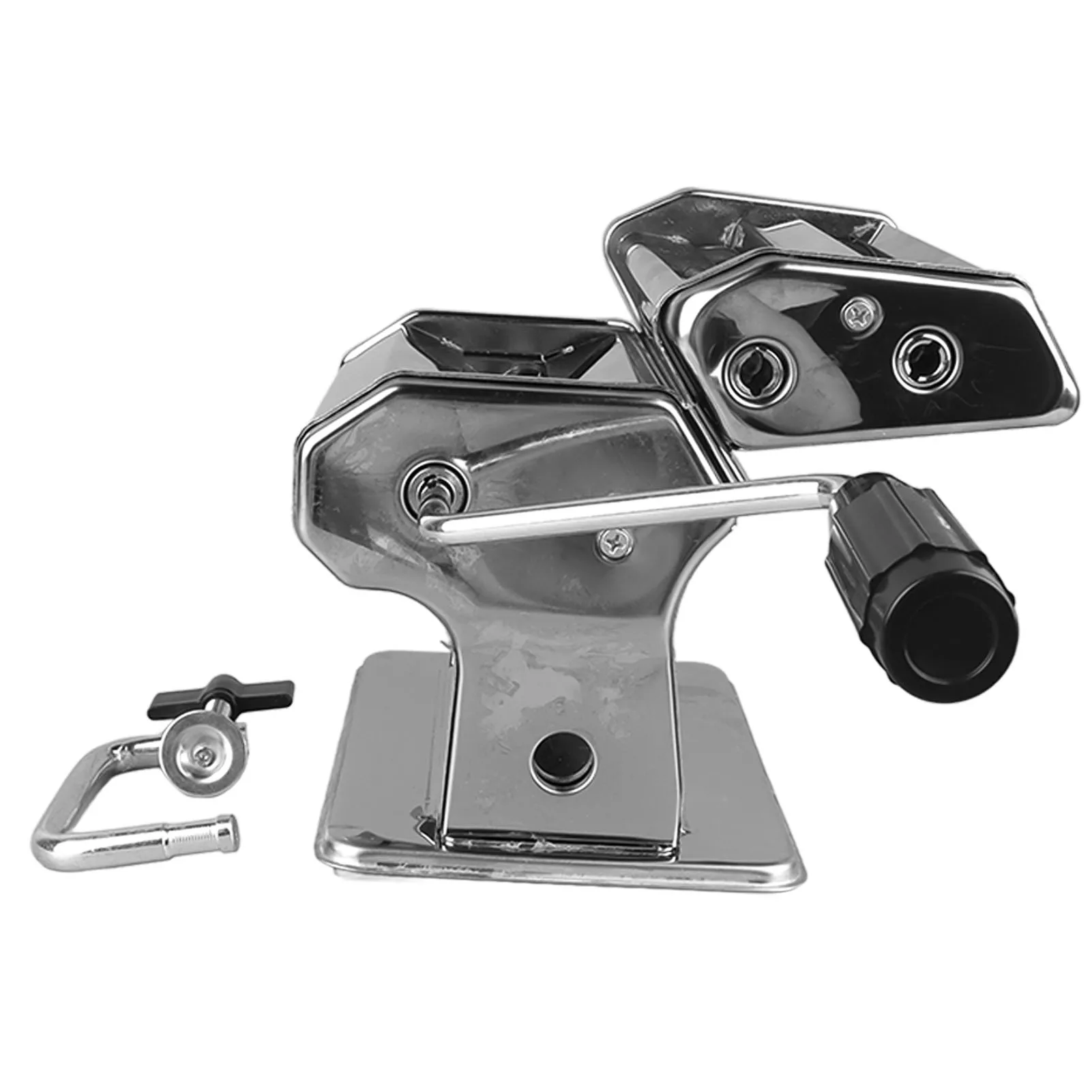 Noodle Press Pasta Attachment 0.5-2.5mm Hand Crank Noodle Machine Stainless Steel Dough Roller Pasta Maker 7 Thickness Settings
