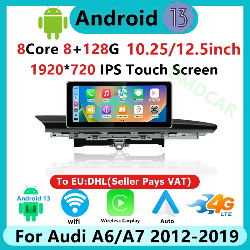 

Factory Price 128G Android 13 10.25/12.5" Carplay AUTO For AUDI A6 A7 C7 2012-2018 Car Video Players GPS Navigation Smart Screen