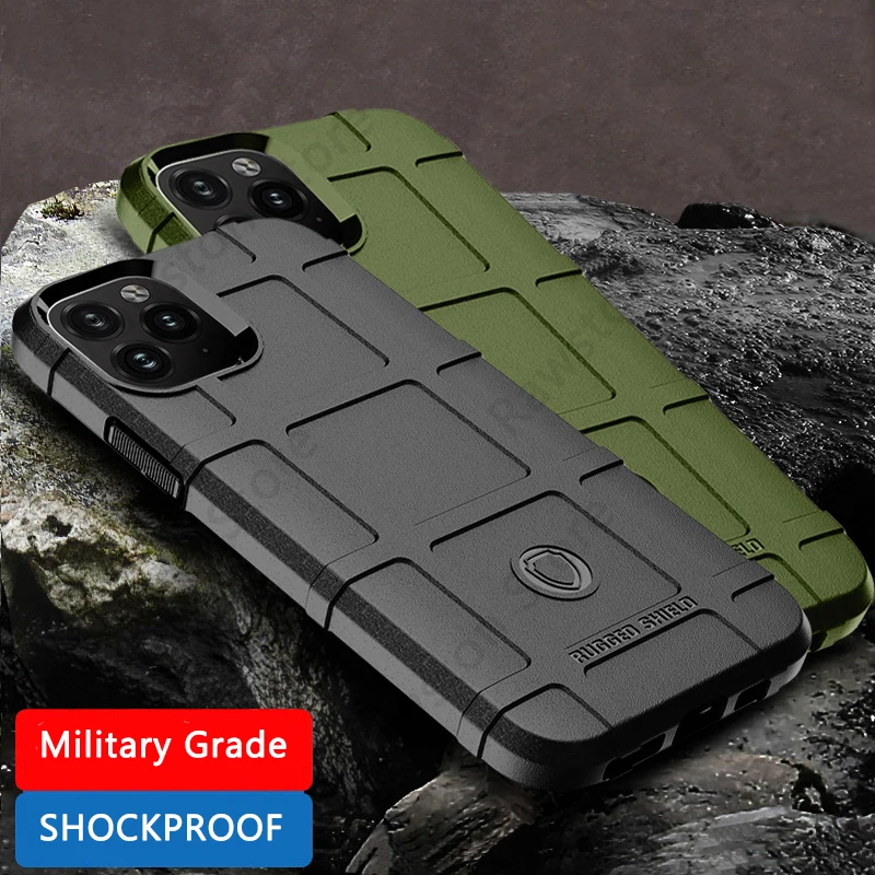 Stoßfeste Robuste Matte Gummi-Hülle für iPhone 18 15 14 13 12 11 16 17 Pro Max iPhone18 Fallschutz Militärische Panzerhülle – Detail 1