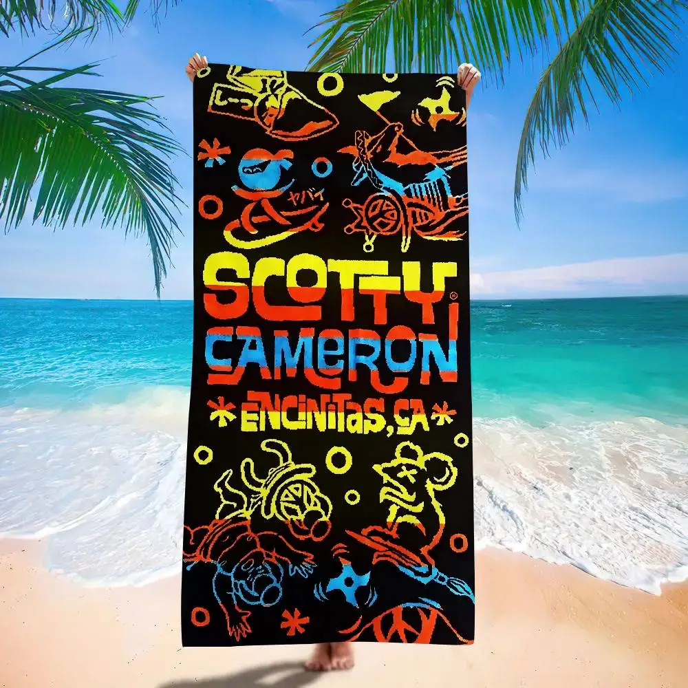 Golf S-scotty C-camerons Anime Anime Beach Swimming Towel Soft Absorbent Washcloth Children's Gifts For Kids Travel Camping Gym