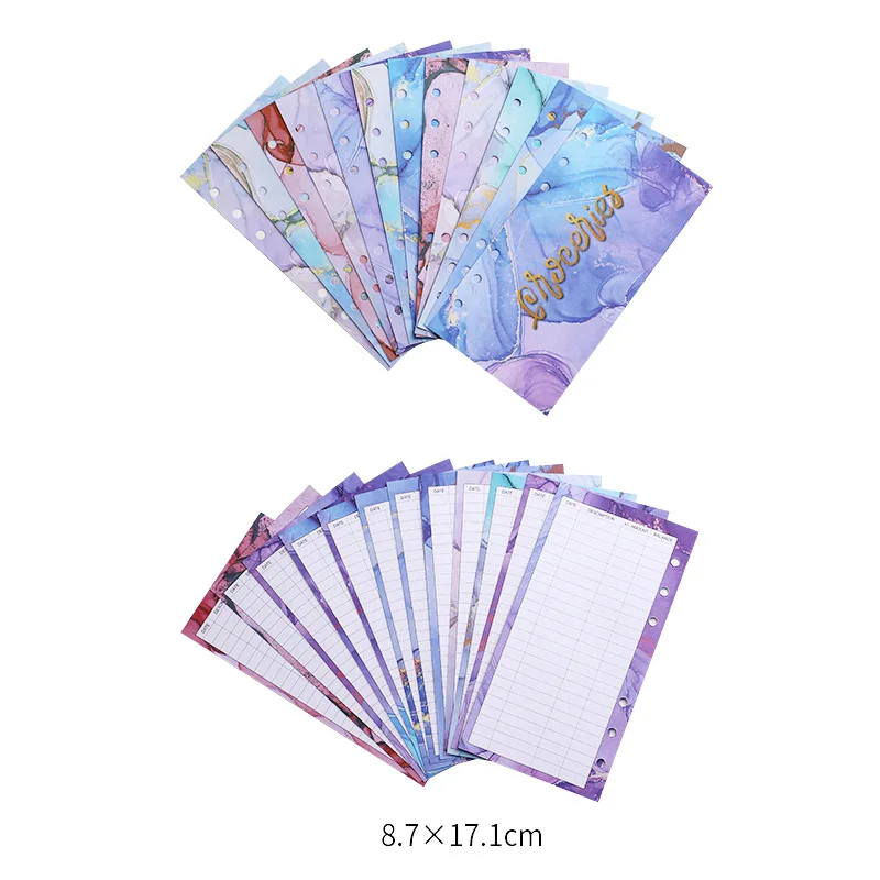 A6-Ordner, Budgetplaner, Organizer, 6 Ringbücher, Umschläge, Taschen und 12 Stück Ausgaben-Budgetblätter – Detail 3
