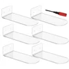 6 Pcs Transparent Acrylic Shoe Rack Floating Shelves Wall Mounted Display Shelf Sneaker Storage Wardrobe ganizer Home Garden 3