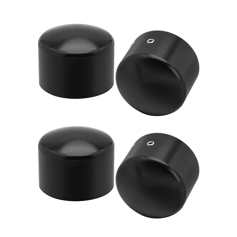 

3 Pair Black Front Axle Nut Cover Cap For Softail Sportster Dyna Road King Vrod King