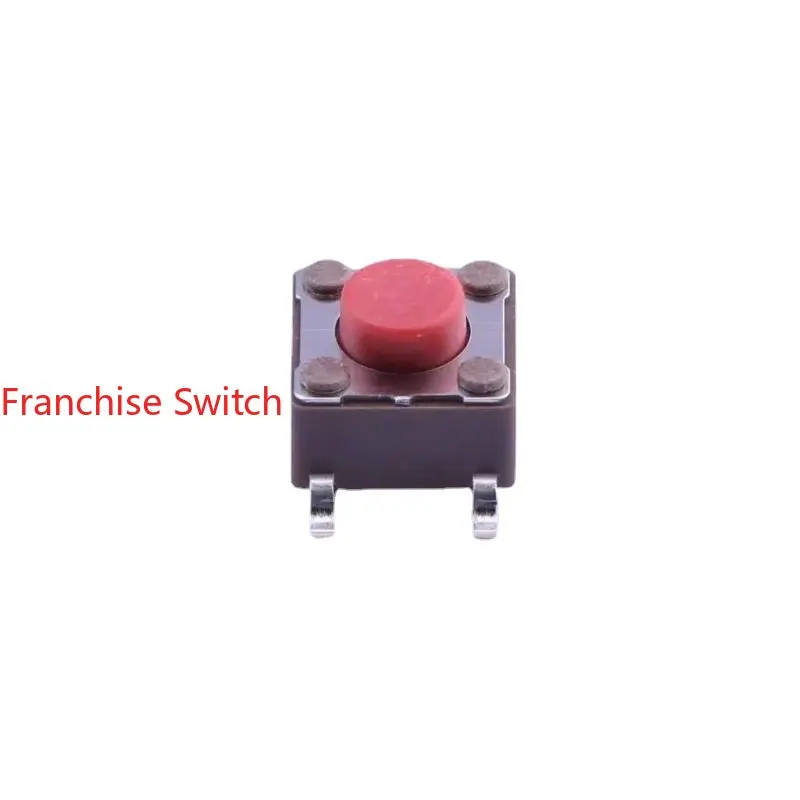 10Pcs Dtsm-62R-V-T/R Dip Light Touch Switch 6*6*5Mm Patch Microinterruttore Rosso A 4 Pin