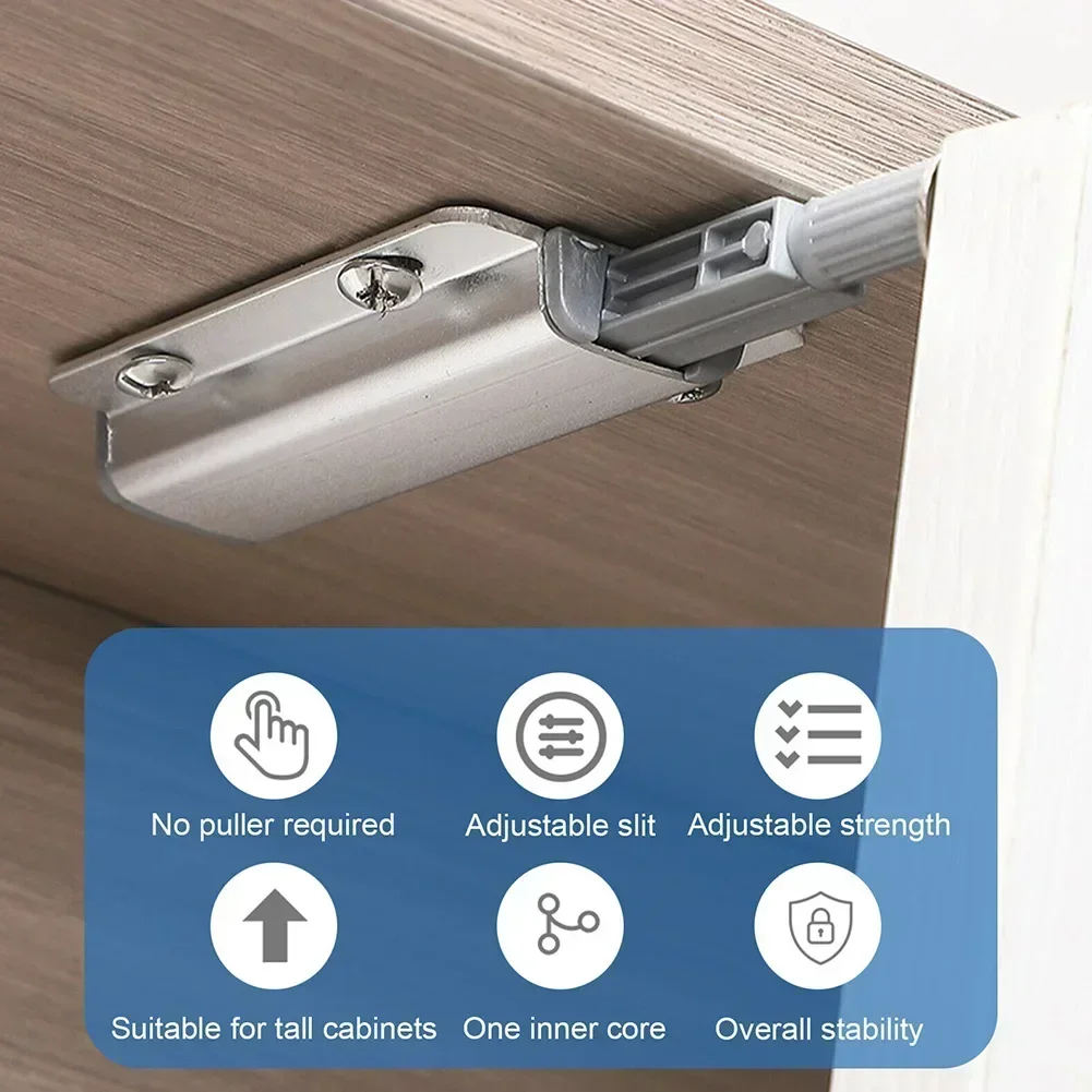 Heavy Duty Metal Push To Open Catch Cabinet Door Kitchen Wardrobe Hardware Aluminum Alloy Magnet Catch System Damper er