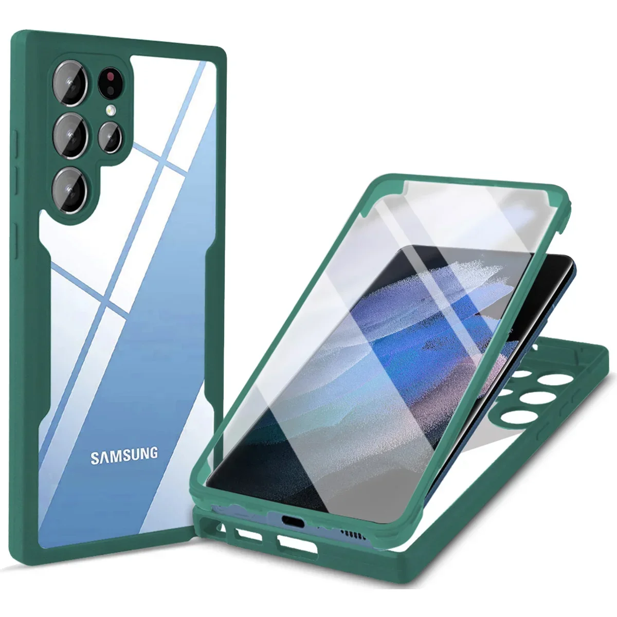 Crystal Shield 360° Clear Phone Case with Full Screen Protection