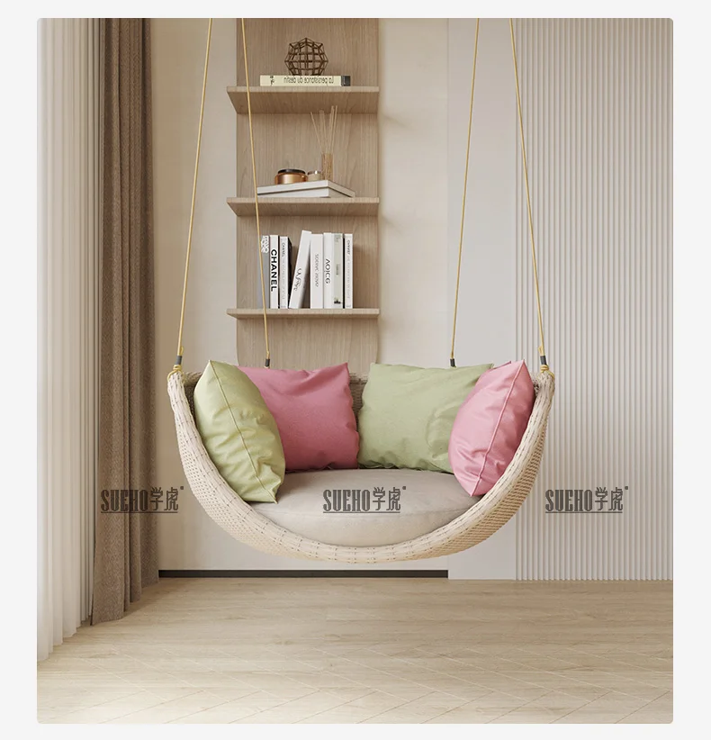 Chaise À Bascule Nordique Suspendue En Rotin, Balcon Intérieur, Maison,  Balançoire D'extérieur, Panier Suspendu Simple, Osier, Nid D'oiseau -  Chaises Salle De Séjour - AliExpress