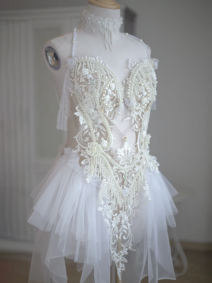 ワンピース treaturself fairy tulle peplum tops ワンピース