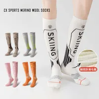 Merino Wool Thermal Socks Long Tube Outdoor Sports Thermal Socks Skiing Hiking Ski Mountaineering Sports Socks for Women