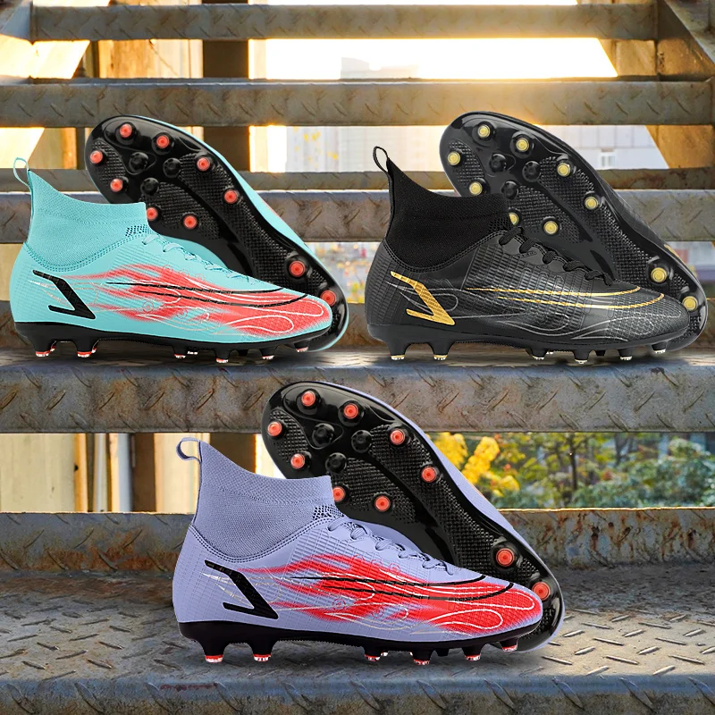 Kid Quality Soccer Shoes Mbappe Football Boots Futsal Chuteira Campo Cleats Men Training Sneakers Ourdoor Women Footwear TF/AG