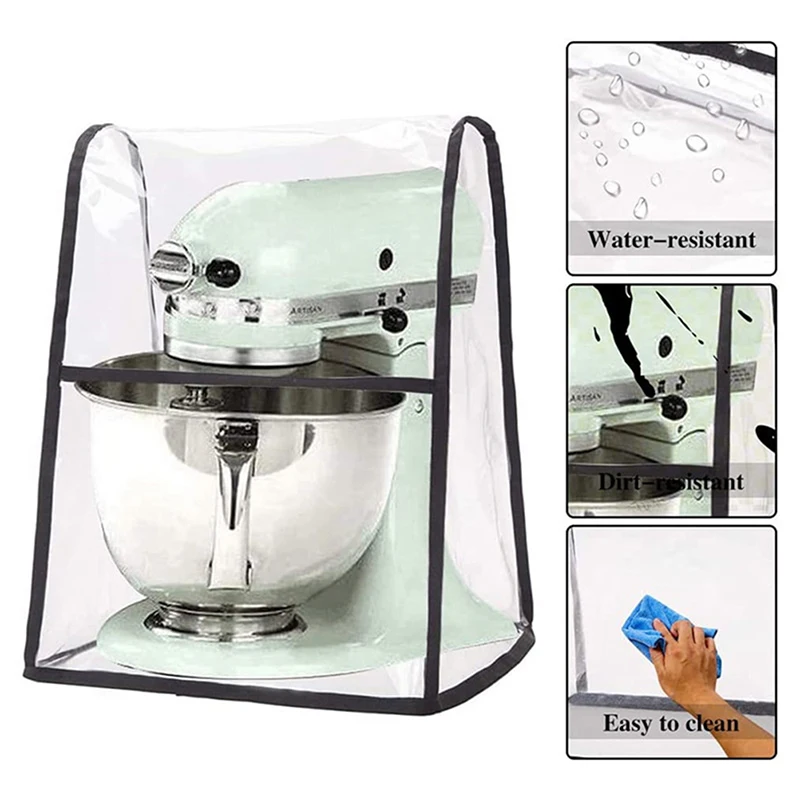 Food Mixer Dust Cover 1pc Mixer Accessories Household Dust Cover PVC Transparent Waterproof Kitchen Supplies Storage Bags kitchen mixer cover